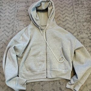Gray Zip-Up Hoodie